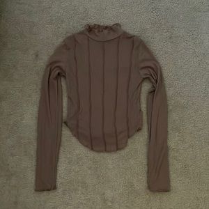 Forever 21 brown see-through shirt